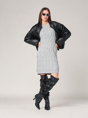 Abito maglia girocollo