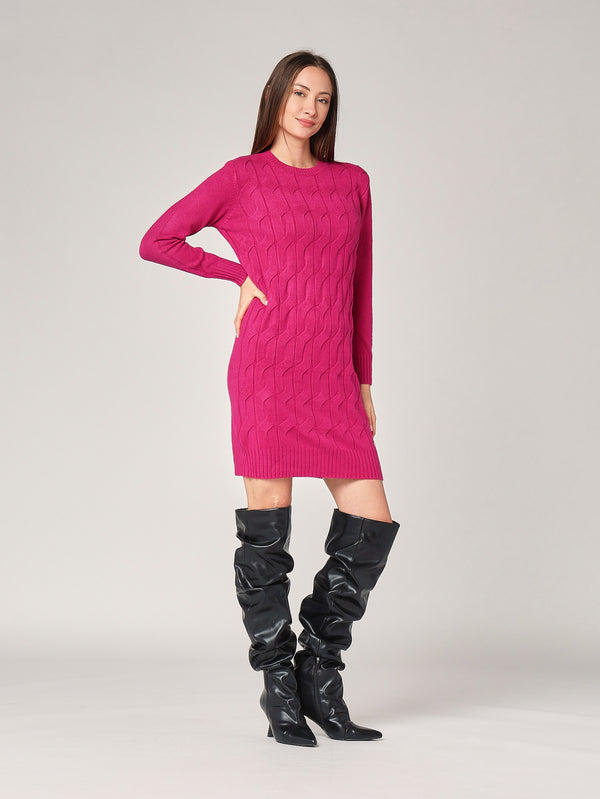 Abito maglia girocollo