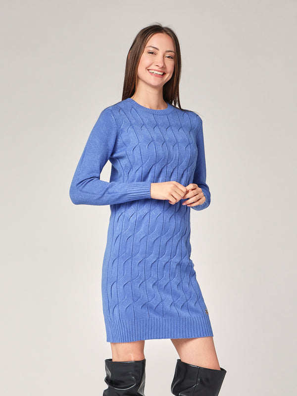 Abito maglia girocollo