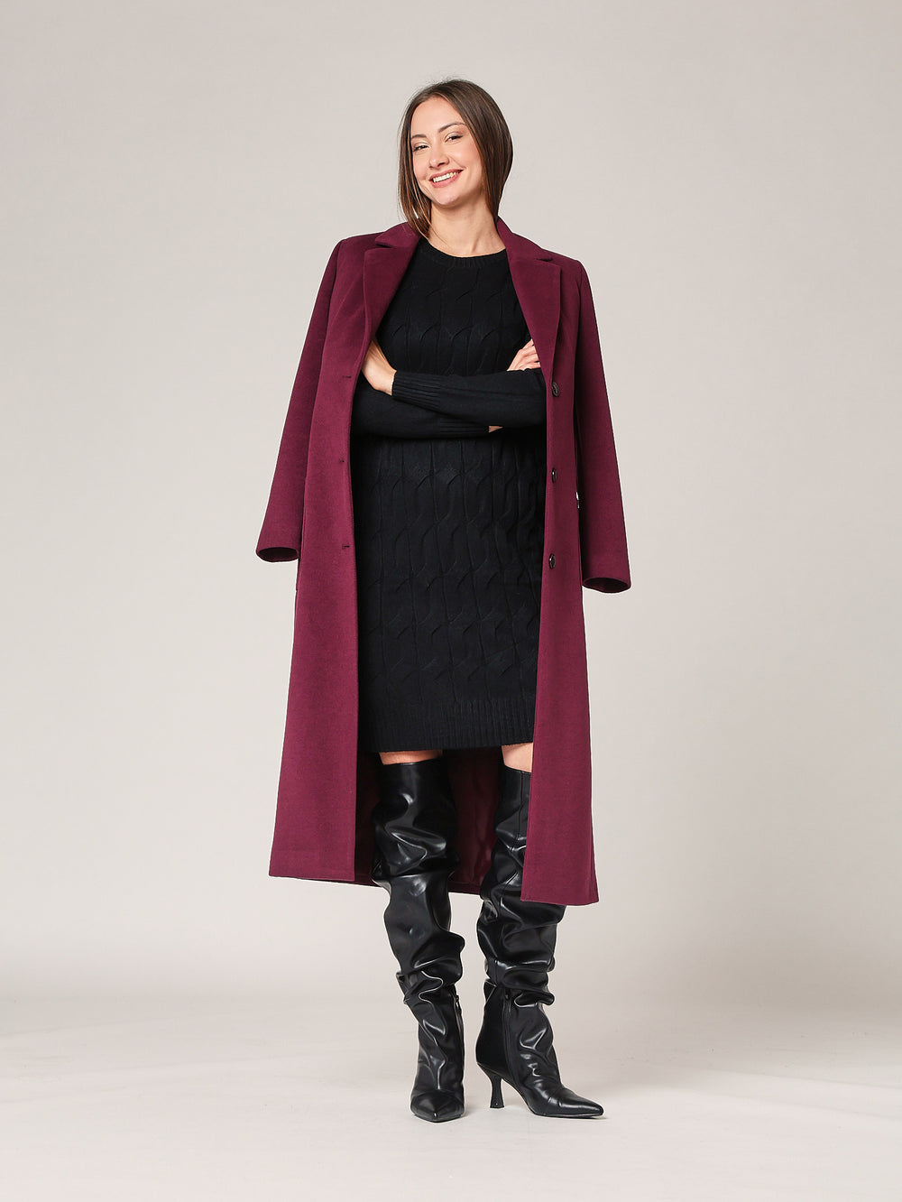 Abito maglia girocollo