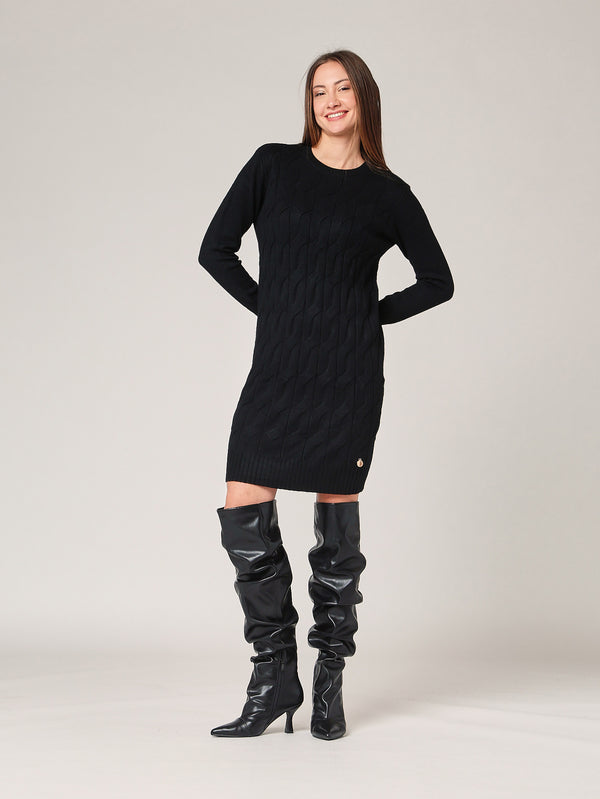 Abito maglia girocollo