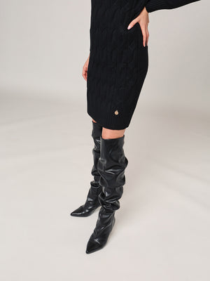 Abito maglia girocollo