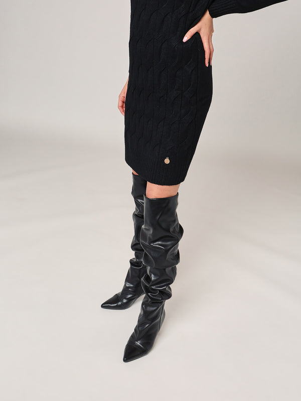 Abito maglia girocollo