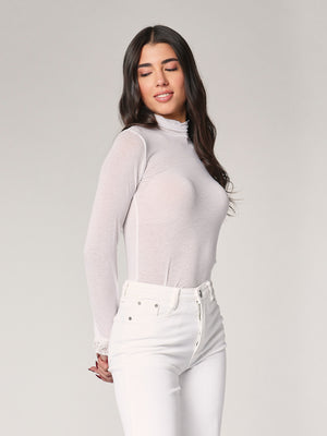 Dolcevita cashmere con pizzo