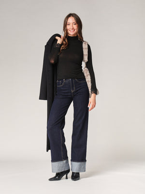 Dolcevita cashmere con pizzo