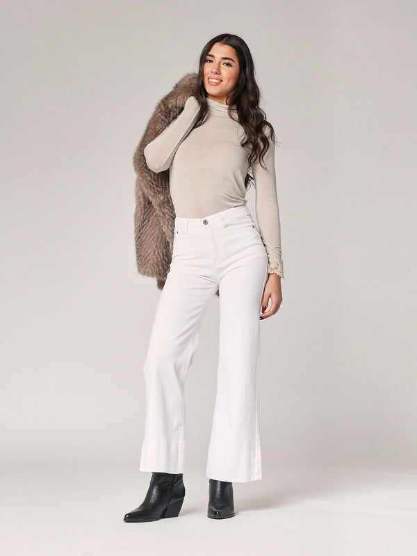 Dolcevita cashmere con pizzo