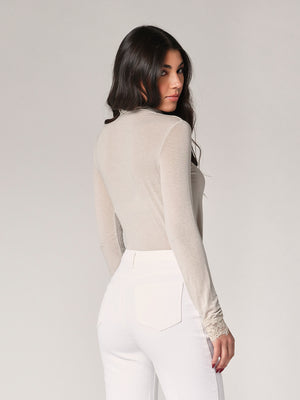 Dolcevita cashmere con pizzo