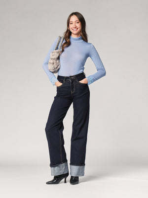 Dolcevita cashmere con pizzo