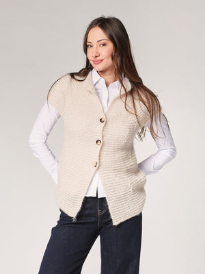 Gilet maglia due bottoni