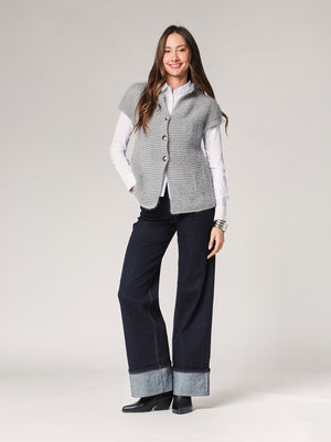 Gilet maglia due bottoni