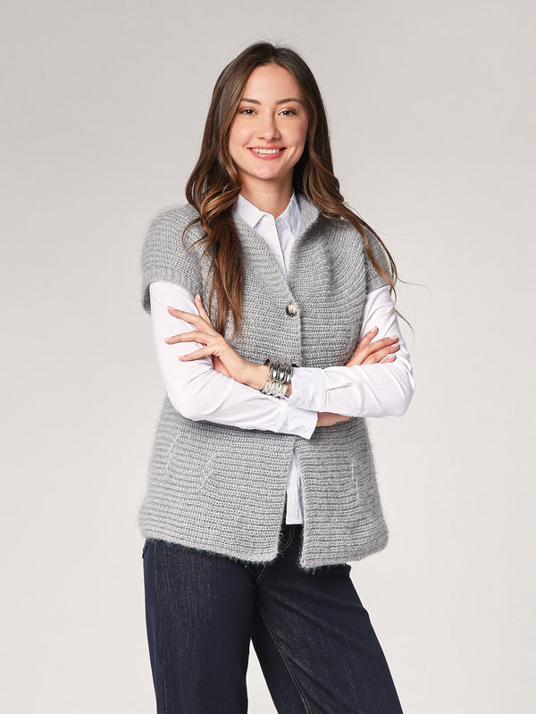 Gilet maglia due bottoni