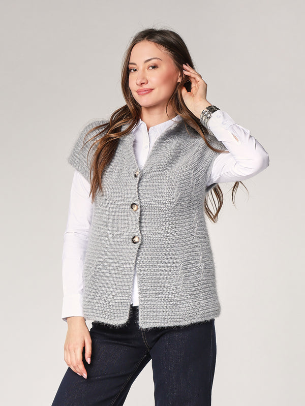 Gilet maglia due bottoni