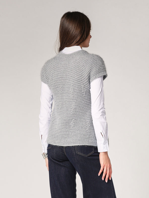 Gilet maglia due bottoni