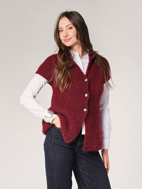 Gilet maglia due bottoni