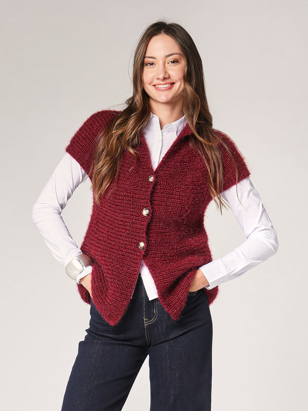 Gilet maglia due bottoni