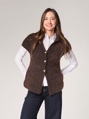 Gilet maglia due bottoni