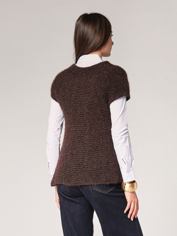 Gilet maglia due bottoni