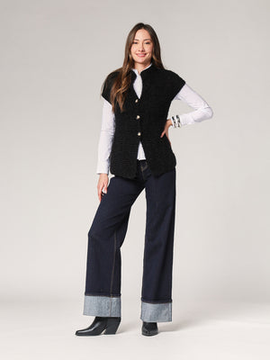 Gilet maglia due bottoni