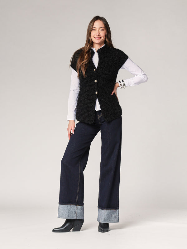 Gilet maglia due bottoni