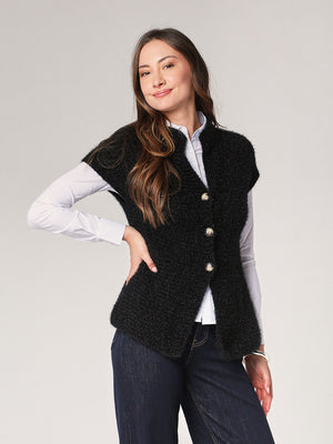 Gilet maglia due bottoni