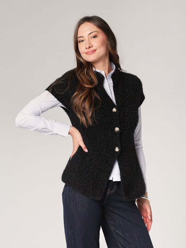 Gilet maglia due bottoni