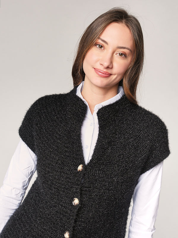 Gilet maglia due bottoni