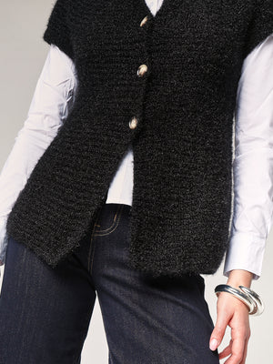 Gilet maglia due bottoni