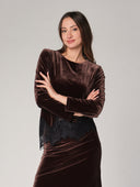 Maglia velluto con pizzo