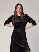 Maglia velluto con pizzo