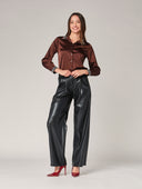 Camicia raso collo strass