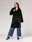 Pelliccia doppiopetto lunga