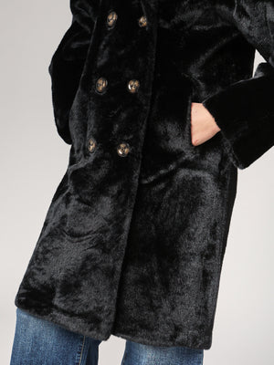 Pelliccia doppiopetto lunga