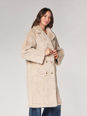 Pelliccia doppiopetto lunga