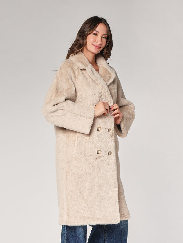 Pelliccia doppiopetto lunga