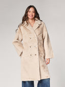 Pelliccia doppiopetto lunga