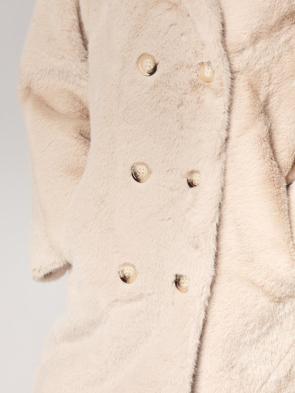 Pelliccia doppiopetto lunga