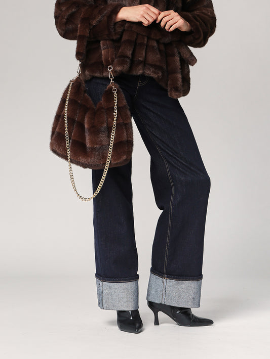 Borsa pelliccia con tracolla