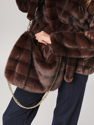 Borsa pelliccia con tracolla