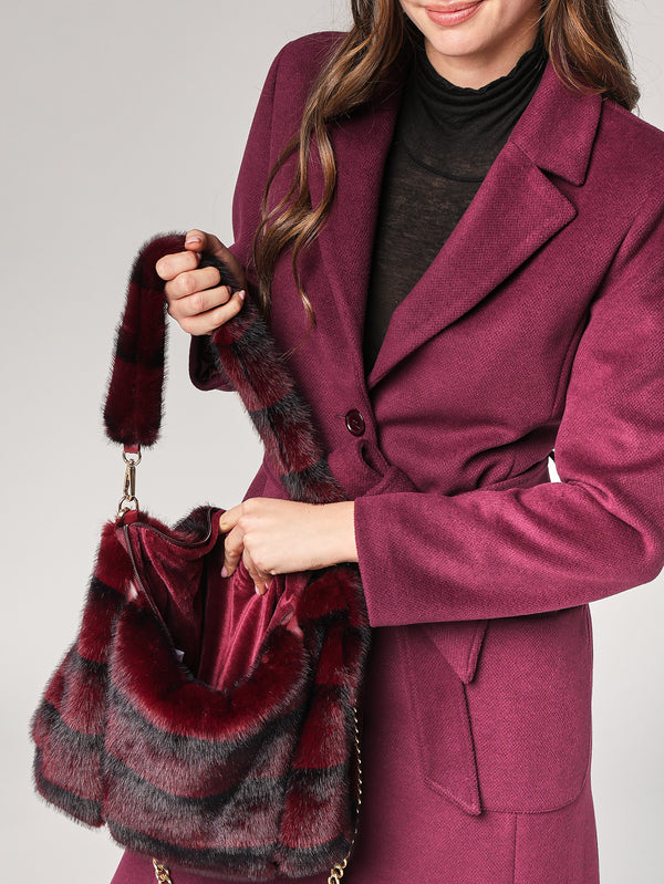 Borsa pelliccia con tracolla