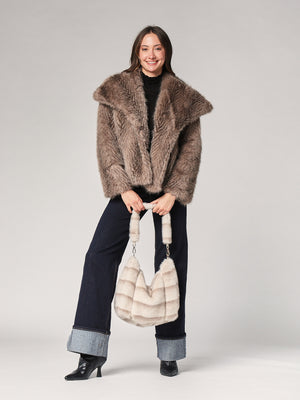 Borsa pelliccia con tracolla