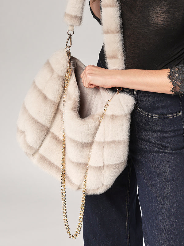 Borsa pelliccia con tracolla