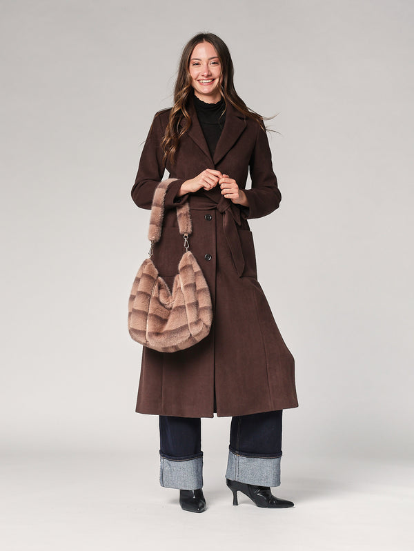 Borsa pelliccia con tracolla