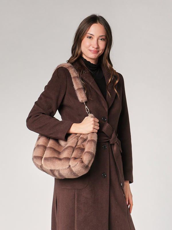 Borsa pelliccia con tracolla