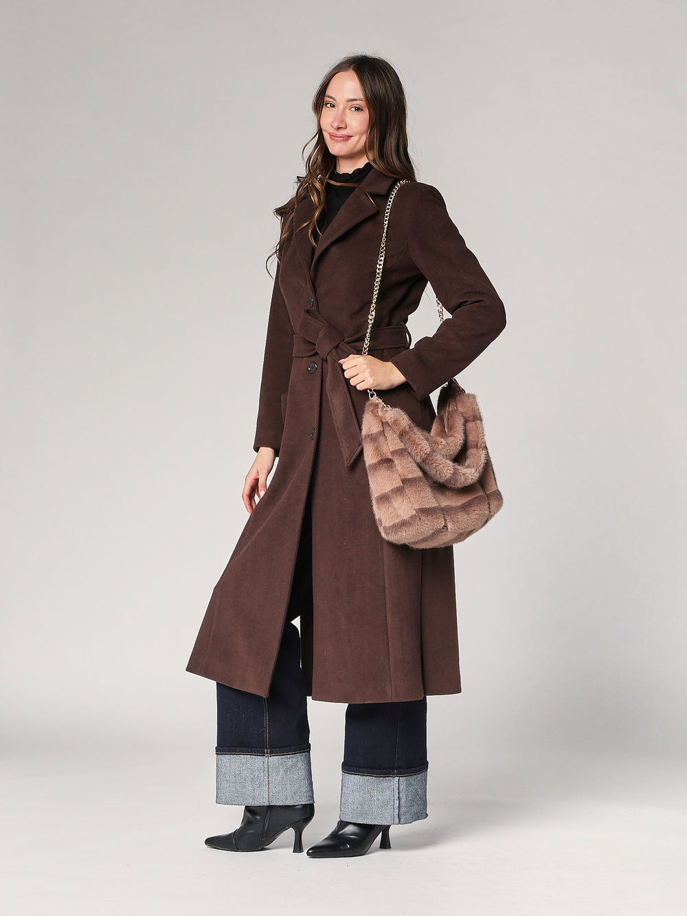 Borsa pelliccia con tracolla