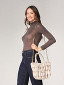 Borsa pelliccia mani trecce