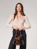 Borsa pelliccia a mano