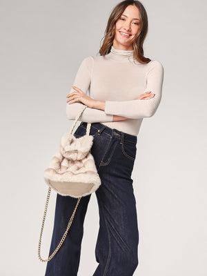 Borsa pelliccia a mano