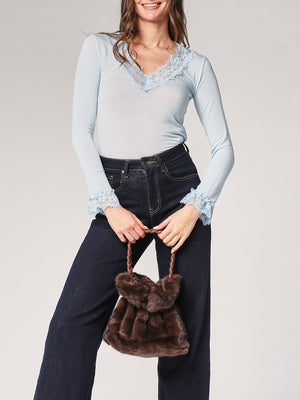 Borsa pelliccia a mano