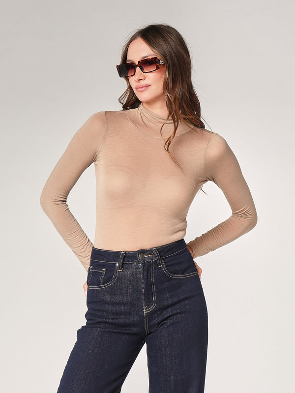 Body cashmere collo alto