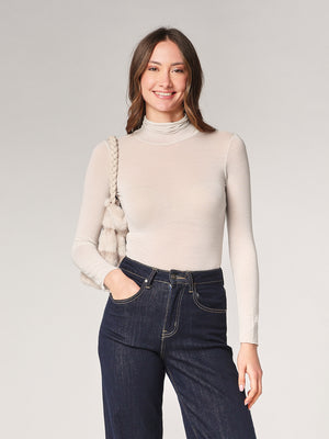 Body cashmere collo alto